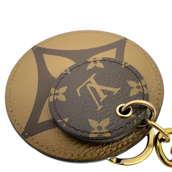 Louis Vuitton  Reverse Monogram Canvas Round Charm Key Holder Brown - Picture 6 of 10